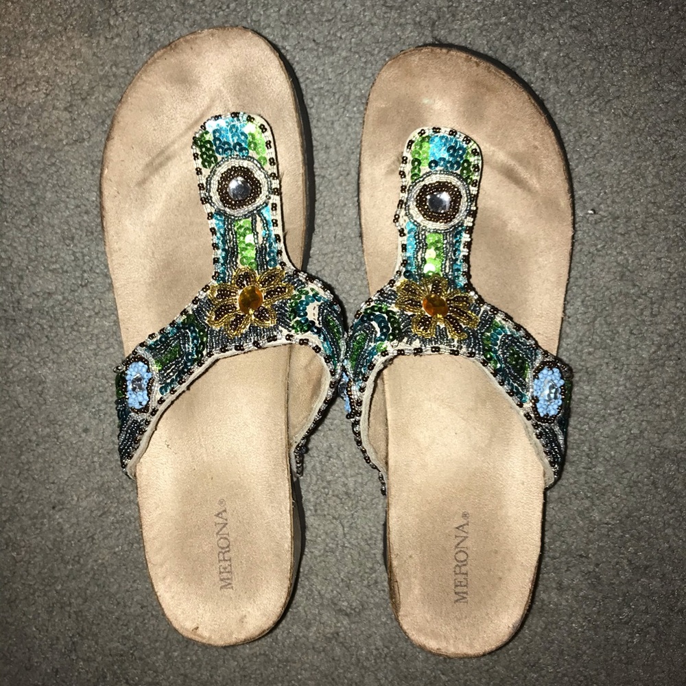 Sequin sandals